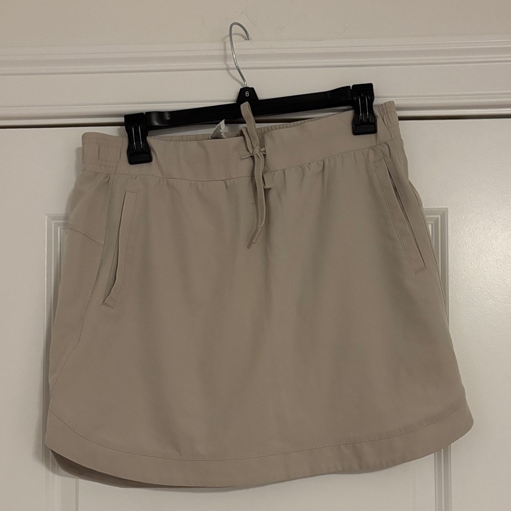 Beige Cargo Skirt
